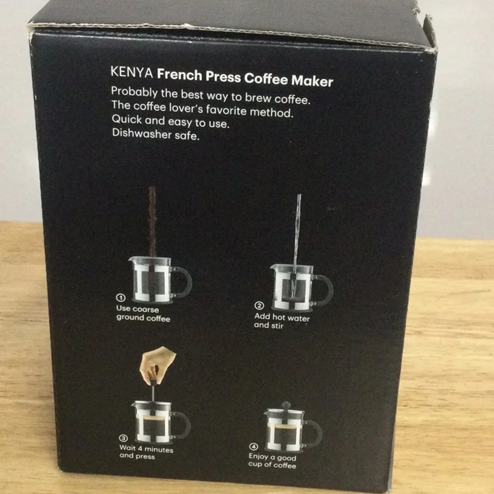 🌞 Bodum Kenya French Press Coffee Maker Makes 4 Cups of Coffee in boxes
